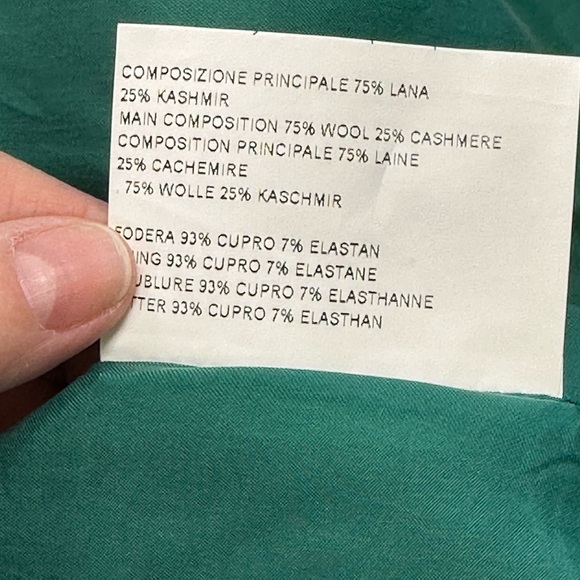 Piazza Sempione Wool Cashmere Blend Coat - Size IT 46 (US 14/16) - Picture 6 of 9